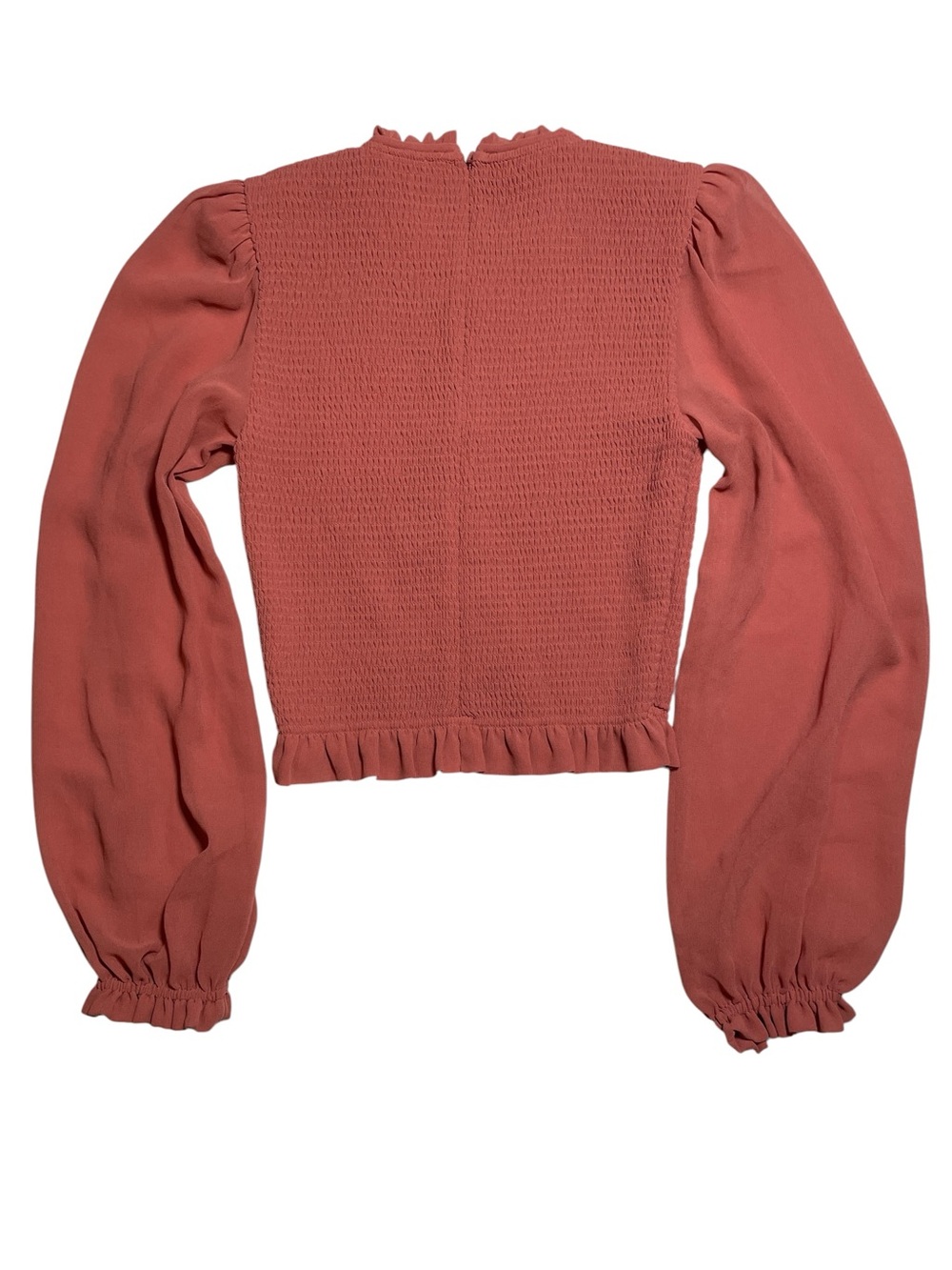 NWT Aritzia Wilfred Tempest blouse in a terracotta pink shade. Size XXS. - Picture 3 of 11